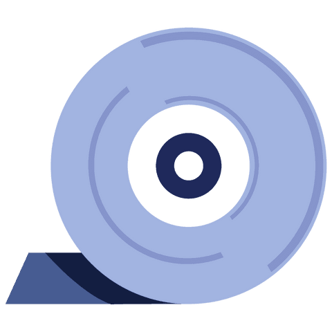 rotating blue disc with transparent background - digital illustration - Download Free Stock Videos Pikwizard.com
