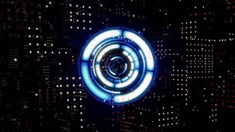 Futuristic Digital Interface with Animated Scanning Scope