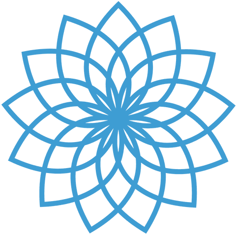 transparent blue geometric flower with intricate petal design - Download Free Stock Videos Pikwizard.com