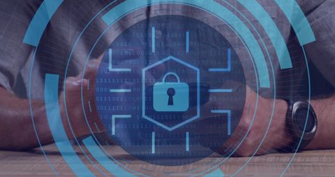Digital Padlock Symbol Over Smartphone Indicating Data Security - Download Free Stock Images Pikwizard.com