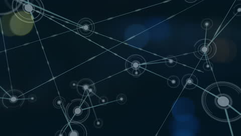 Abstract Network Connections and Bokeh Lights