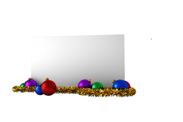 Transparent Christmas Poster with Ornament Garland Background Art - Download Free Stock Videos Pikwizard.com