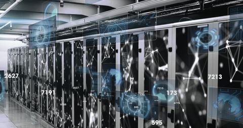 Futuristic Computer Interface in High-Tech Server Room - Download Free Stock Images Pikwizard.com