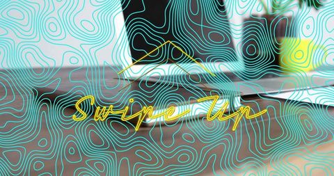 Modern Office Desk with Technology Overlay Enhancing Digital Workspace