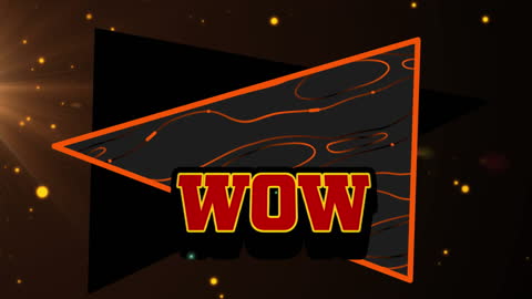 Vibrant Animated Wow Text With Dynamic Patterns