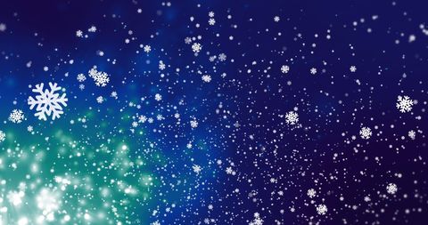 Whimsical Snowflakes on Twilight Blue Winter Sky - Download Free Stock Images Pikwizard.com