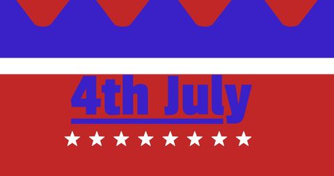 Fourth of July Patriotic Banner Design with American Flag Colors