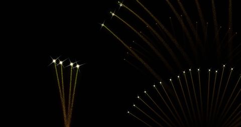 Vibrant Fireworks Display Illuminating Night Sky