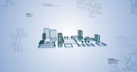 Futuristic Cityscape Concept with Digital Interface Design - Download Free Stock Images Pikwizard.com