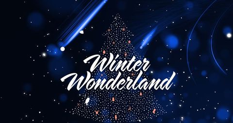 Winter Wonderland Christmas Greeting Card with Snowfall