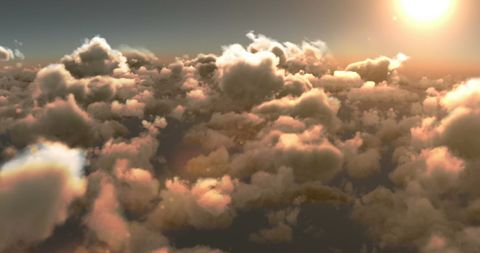 Golden Sunset Over Serene Cloudscape - Download Free Stock Images Pikwizard.com