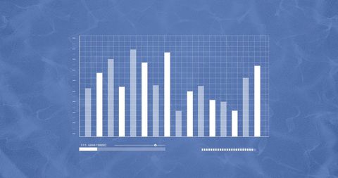 Digital Data Chart on Blue Background with Grid Lines - Download Free Stock Images Pikwizard.com
