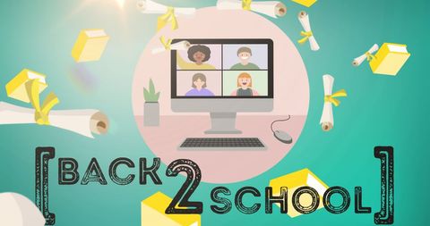 Back to School Digital Learning Concept