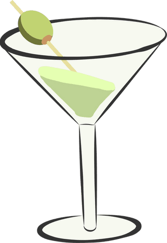 transparent martini glass vector with olive garnish - Download Free Stock Videos Pikwizard.com