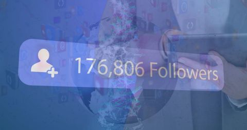 social media followers and global communication network - Download Free Stock Images Pikwizard.com