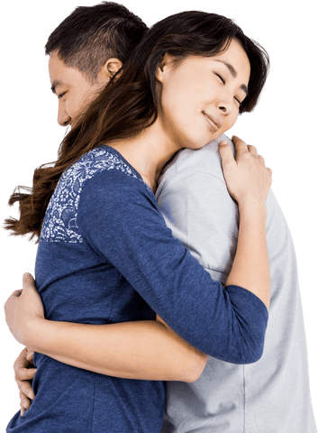 transparent asian couple embracing in affectionate hug - Download Free Stock Videos Pikwizard.com
