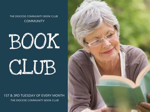 Elderly Woman Engaging in Book Club reads Outdoor