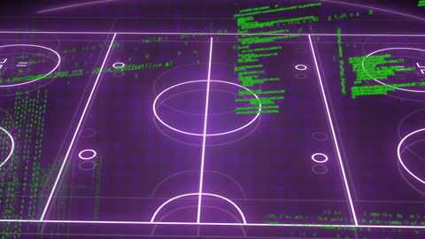 Digital Data Processing on Neon Sports Field Design