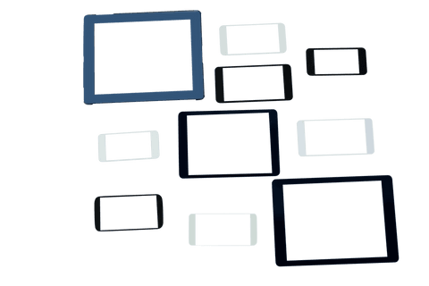 floating blue and black screens on transparent background - Download Free Stock Videos Pikwizard.com