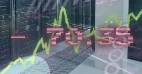 digital financial data overlays on server infrastructure - Download Free Stock Images Pikwizard.com