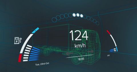 digital dashboard display for electric truck - Download Free Stock Images Pikwizard.com