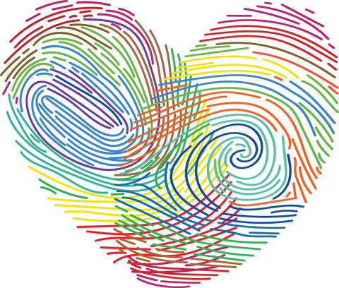 transparent rainbow heart spiral illusion - Download Free Stock Videos Pikwizard.com