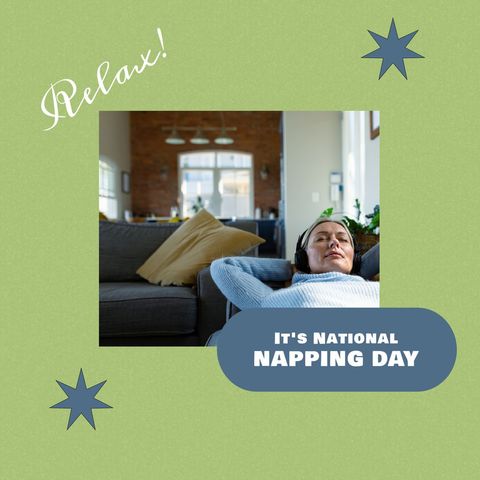 celebrate national napping day with relaxation and rest - Download Free Stock Templates Pikwizard.com