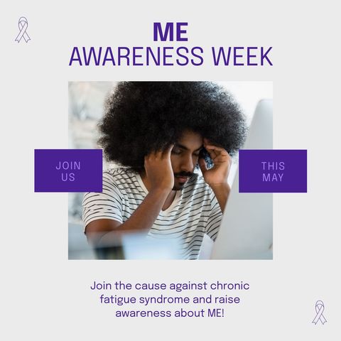 promoting me awareness: join the cause to fight chronic fatigue syndrome - Download Free Stock Templates Pikwizard.com