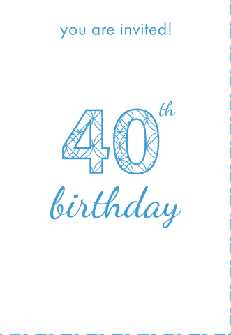 40th birthday invitation text on transparent background - Download Free Stock Videos Pikwizard.com