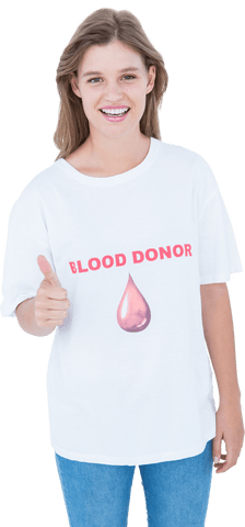 Blood Donor Woman Giving Thumbs Up Transparent Background