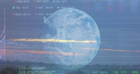 Global Economic Activities with Financial Data Overlay - Download Free Stock Images Pikwizard.com