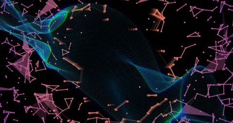 Abstract Digital Light Trails with Floating Particles - Download Free Stock Images Pikwizard.com