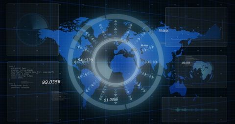 Futuristic Global Data Interface with Digital Analytics - Download Free Stock Images Pikwizard.com