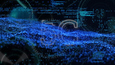 Digital Wave Illustrating 5G Data Processing Advanced Technology