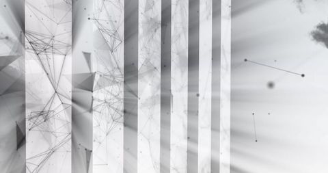 Abstract futuristic lines and clouds on white background