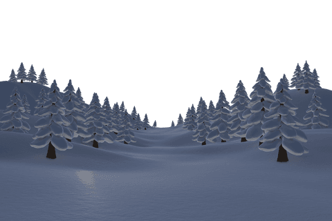 Winter Christmas Forest Landscape on Transparent PNG Background - Download Free Stock Videos Pikwizard.com