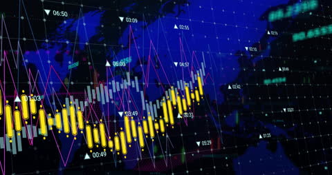 Abstract Financial Data Graphs and Global Map
