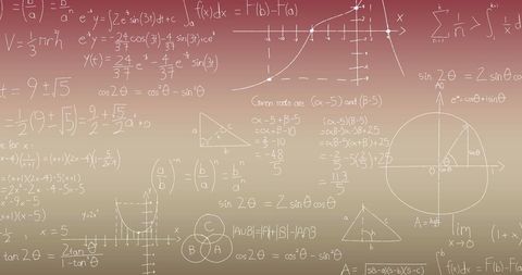 Complex Mathematical Equations on Pink Gradient Background - Download Free Stock Images Pikwizard.com
