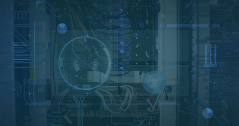 Futuristic Data Processing in Server Room with Digital Interface - Download Free Stock Images Pikwizard.com