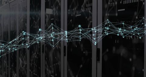 Digital Network and Data Processing over Computer Servers - Download Free Stock Images Pikwizard.com