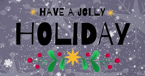 Jolly Holiday Greeting Card with Festive Snowflakes - Download Free Stock Images Pikwizard.com