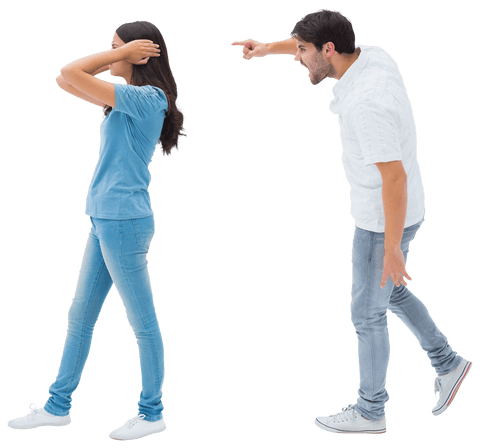Transparent Couple Arguing with Expressive Body Language - Download Free Stock Videos Pikwizard.com