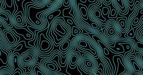 Man using vr with flowing contour line art backdrop