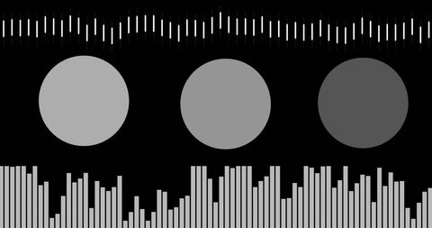 Dynamic sound waves and circular patterns in digital art