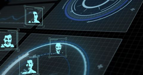 Digital Identity Security Interface with User Data Panels - Download Free Stock Images Pikwizard.com