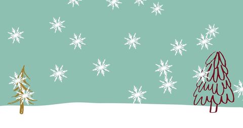 minimalistic winter wonderland with falling snowflakes - Download Free Stock Images Pikwizard.com