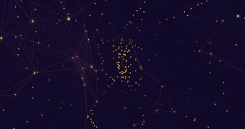 Dynamic Network Connections on Black Background - Download Free Stock Images Pikwizard.com