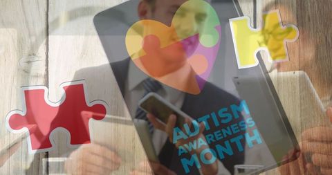 Digital Devices Incorporating Autism Awareness in Business Setting - Download Free Stock Images Pikwizard.com