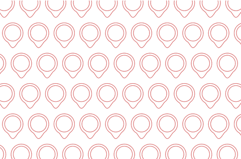 This digital illustration portrays a seamless pattern of red geometric shapes against a transparent background. Ideal for use in digital media, graphic design projects, and as a decorative element for websites. It can enhance presentations or print designs with a modern and minimalist touch.