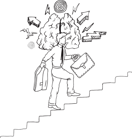 frustrated businessman climbing stairs on transparent background - Download Free Stock Videos Pikwizard.com